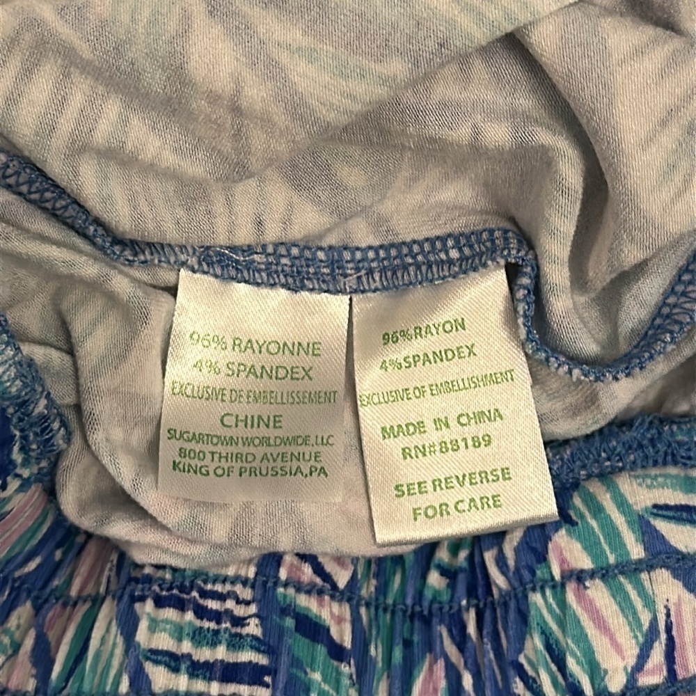 Lilly Pulitzer Paulina Multicolored Bennet Blue Let's Mango Jumpsuit Women Small - Picture 11 of 13